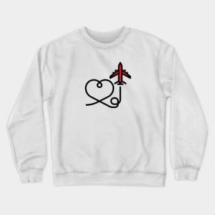 Airplane Heart Crewneck Sweatshirt